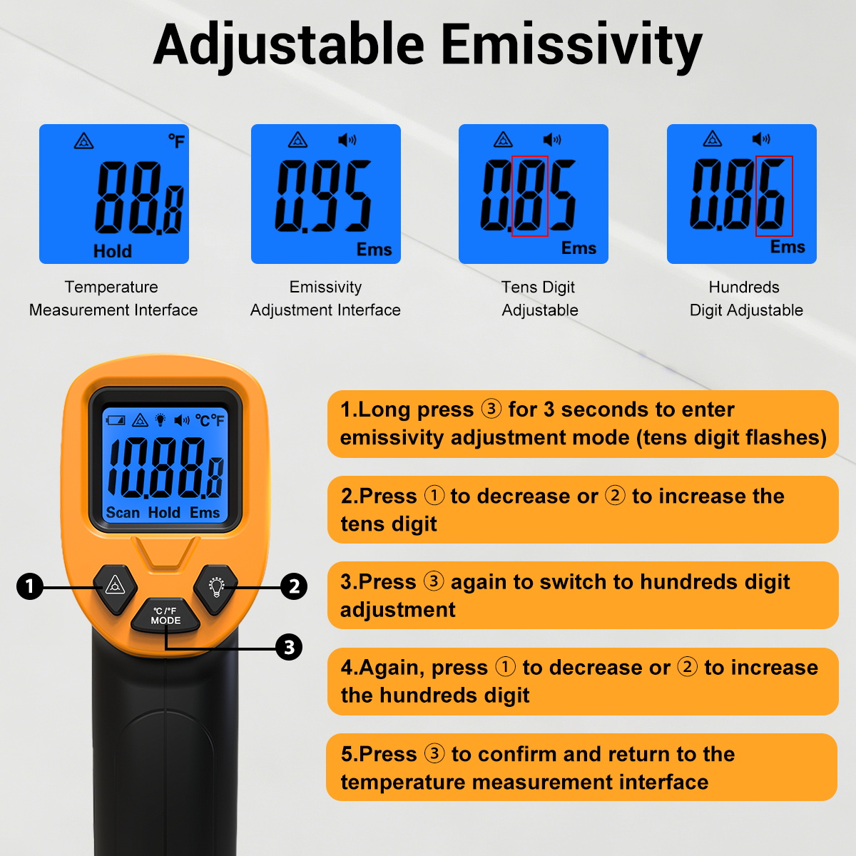 LAOLAU JD 16 Infrared Thermome - огляд і ціна Industrial Laser Temperature Sensor