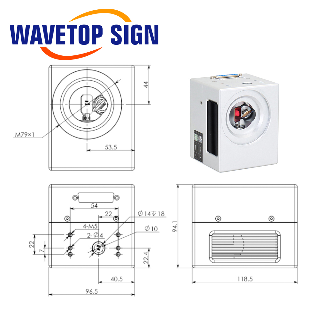 WaveTopSign SG2206 355nm UV La - огляд і ціна Galvo Scan Head