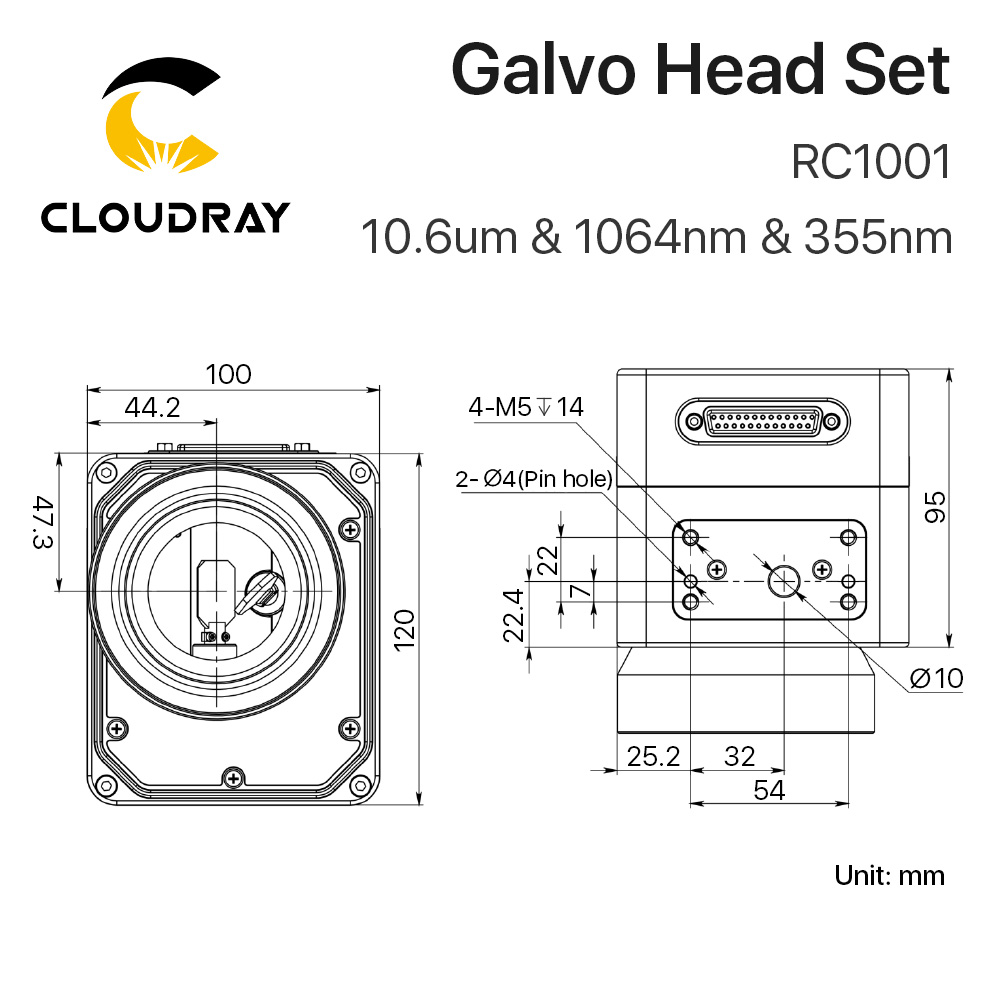 Cloudray RC1001 Fiber Laser Sc - огляд і ціна Galvo Scan Head