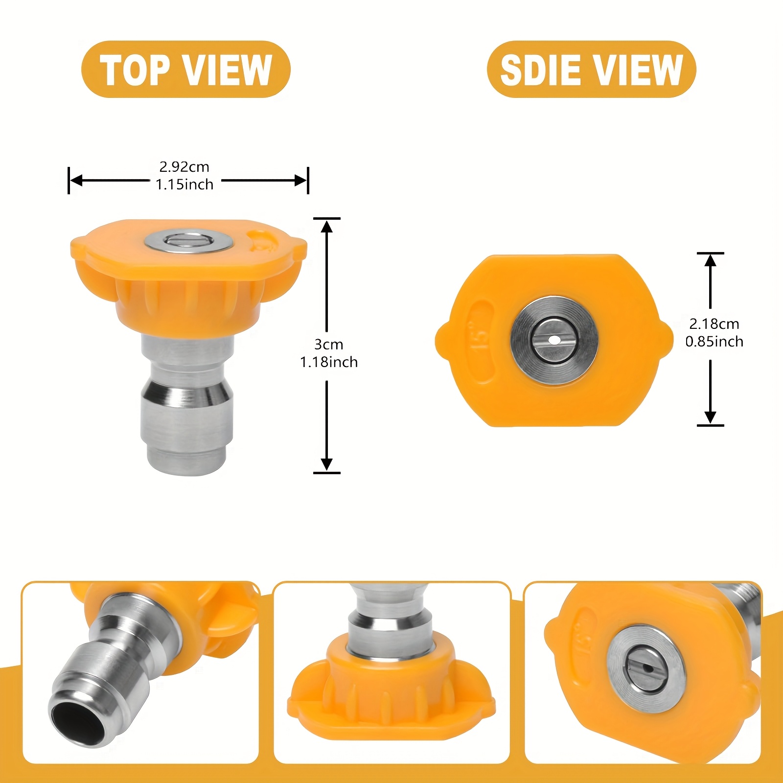 6‑Pack Stainless Steel Pressur - огляд і ціна Laser Nozzle Ceramic