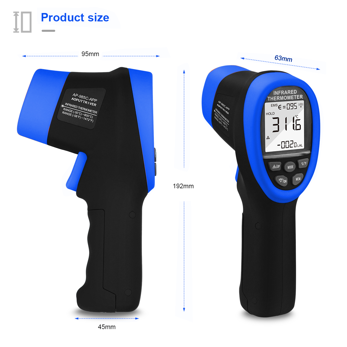 HoldPeak Infrared Thermometer  - огляд і ціна Industrial Laser Temperature Sensor