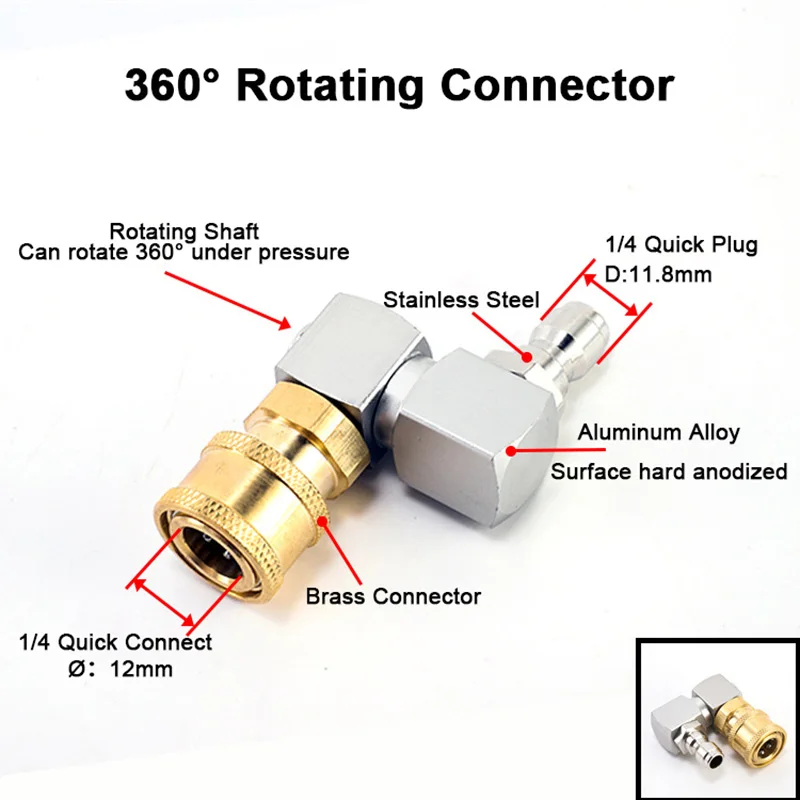 360° Swivel High Pressure Wash - огляд і ціна Laser Nozzle Ceramic