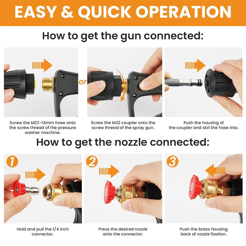 High Pressure Washer Gun with  - огляд і ціна Laser Nozzle Ceramic