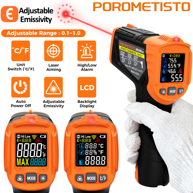 -50~380C Infrared Thermometer  - огляд і ціна Industrial Laser Temperature Sensor
